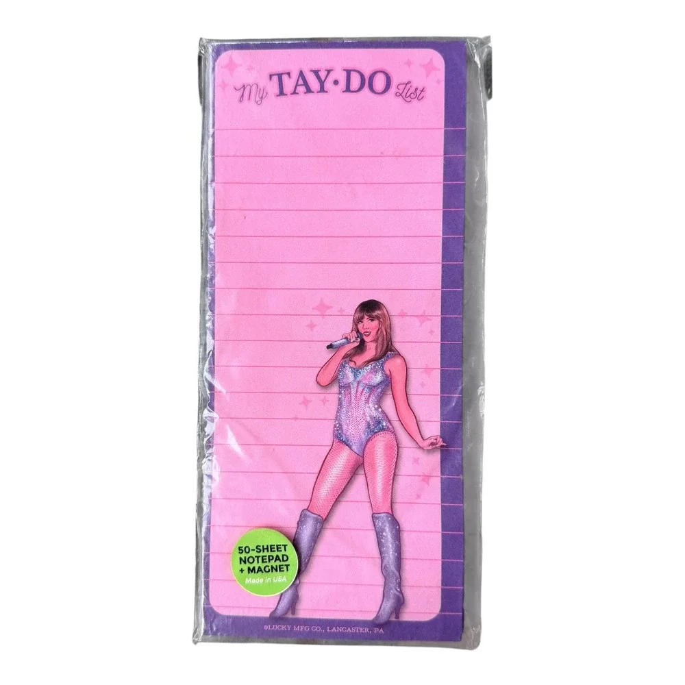 Taylor Swift My‎ Tay-Do List Magnetic Notepad 50 Sheet Pink Purple NIP